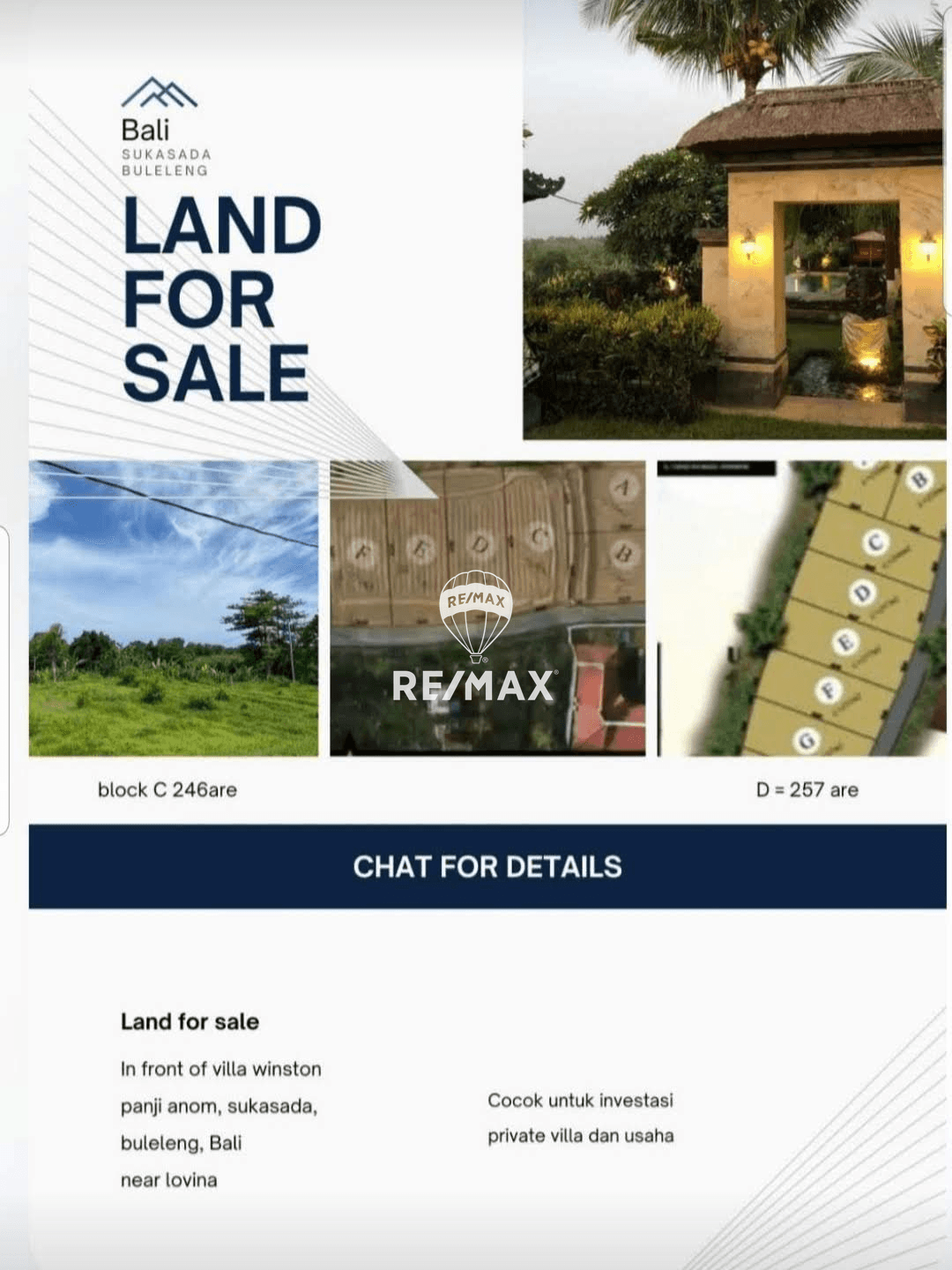 DIJUAL TANAH KAVLING DEKAT LOVINA, DAN DI AREAL VILLA. SIAP BANGUN