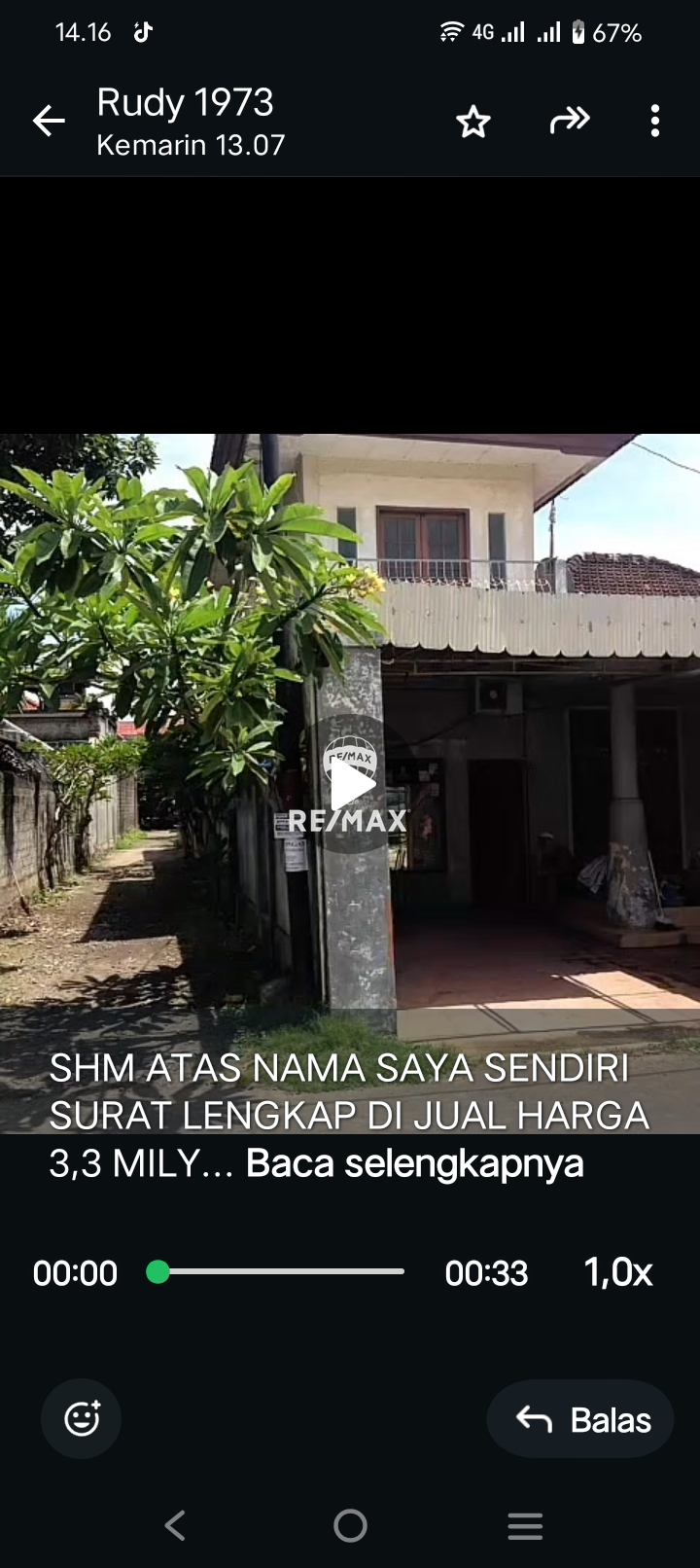 Disewakan rumah di tengah kota Denpasar. Lingkungan nyaman.